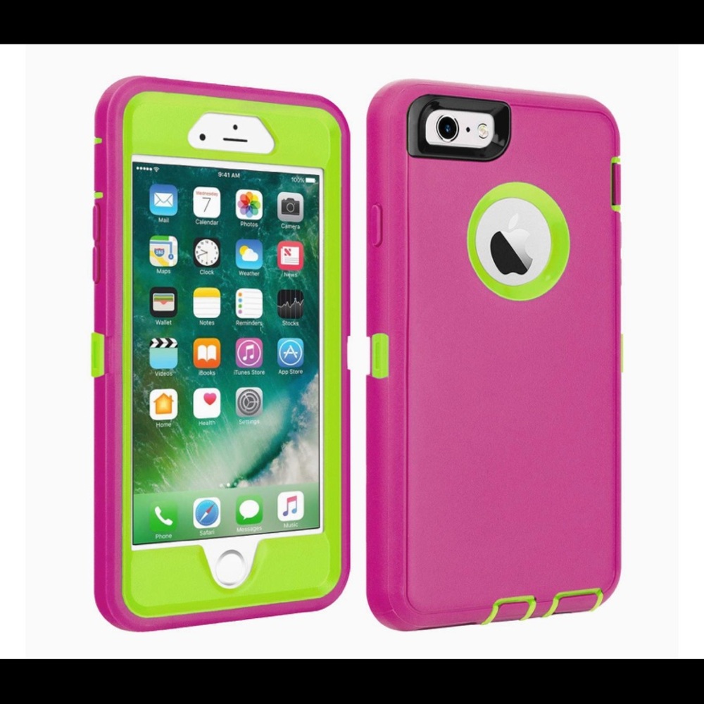 iPhone 6 plus Pink and Green Case